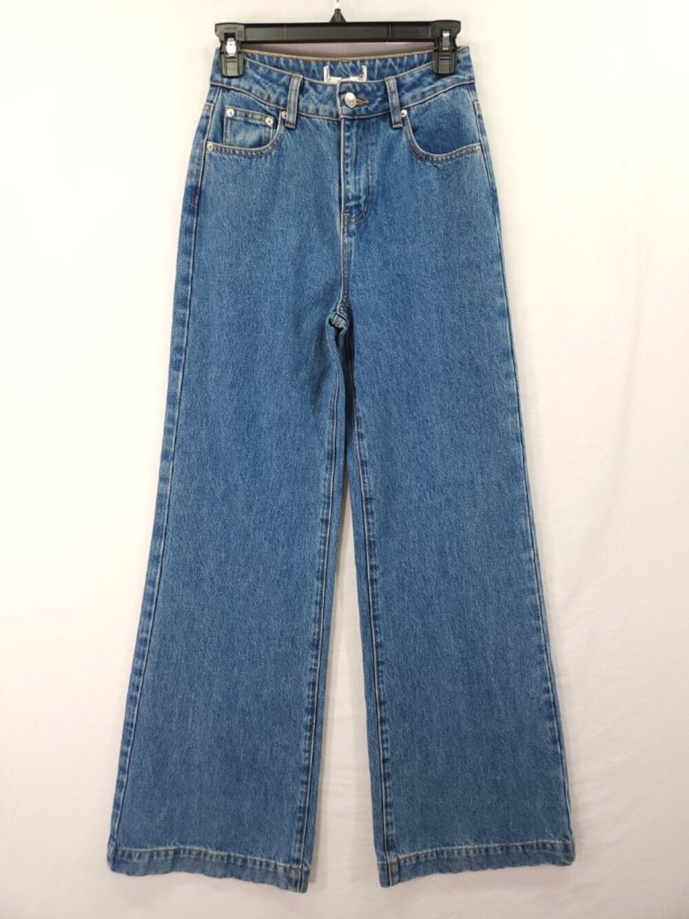 Princess Polly Womens Size 2 25x32 High Rise Wide Leg 90s Jeans Blue Organic